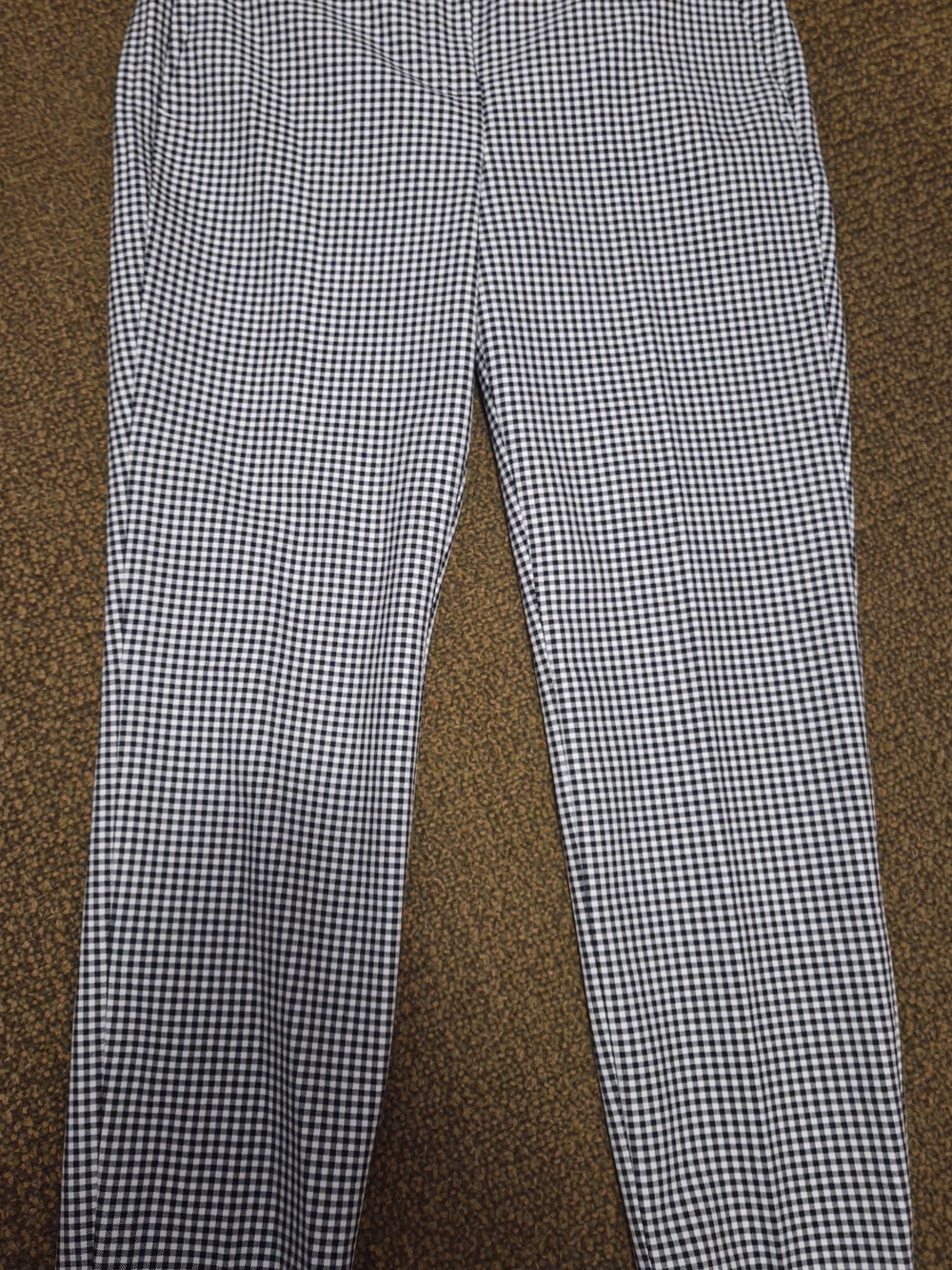 J. Crew Black and White Gingham Chinos